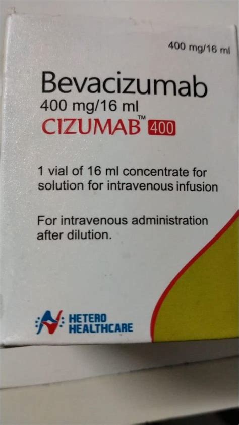 Hetro Cizumab 400mg Bevacizumab Injection Packaging Vail At Rs 25000