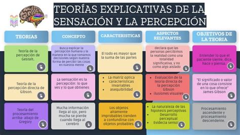 Cuadro Comparativo Teorías Explicativas De La Sensación Yla Percepción