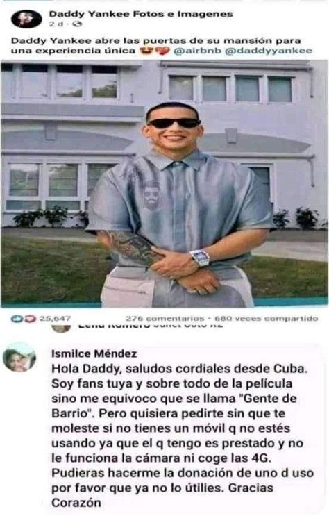 Se Vuelve Viral La Petición De Una Cubana A Daddy Yankee Para Que Le