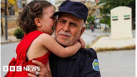 Free Syrian Police Go Unarmed To Help Their Community Bbc News