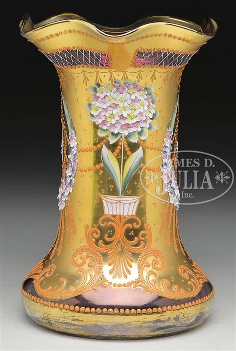 Moser Decorated Vase James D Julia Inc Vases Decor Vase Moser