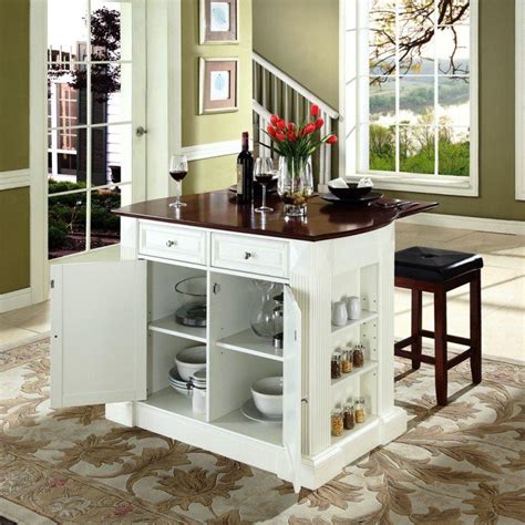 White mcreynolds kitchen island marble. Portable Kitchen Islands in 11 Clean White Design - Rilane