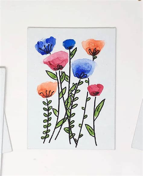 Colorful, pretty, easy and inexpensive, how could you not love this creative canvas painting project. Get Easy Flower Painting Ideas For Beginners - AUNISON.COM