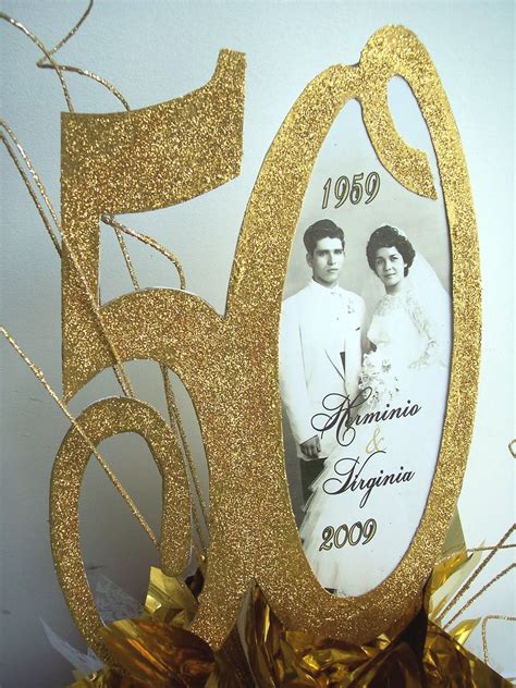 Designs By Ginny 50th Anniversary Centerpiece Golden Anniversary