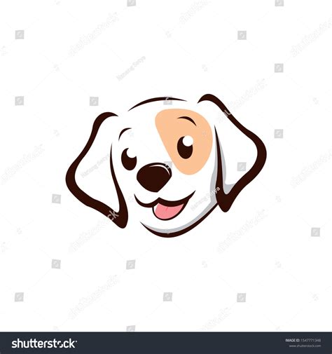 Happy Dog Face Vector Logo Design Stock Vector Royalty Free