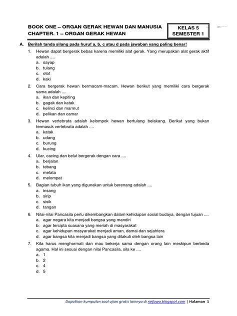 Latihan soal ipa smp kelas 8 untuk menghadapi ulangan akhir semester (uas). 32+ Kunci Jawaban Tema 1 Kelas 5 Ulangan Harian PNG ...