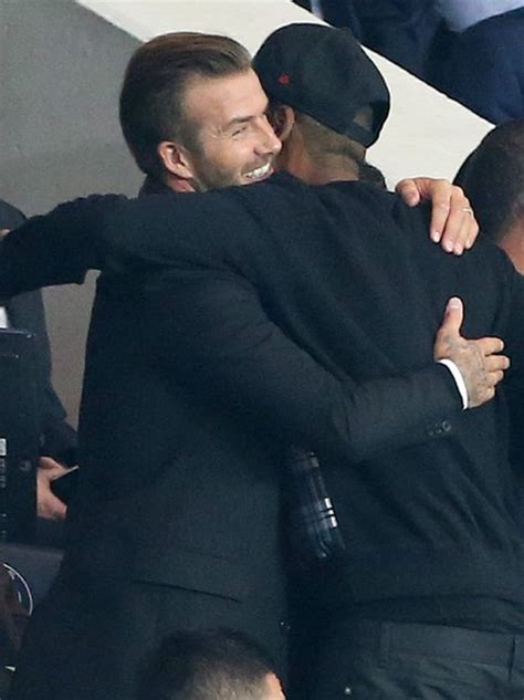 David Beckham Hugs His Superstar Mate Jay Z At A Football Match This