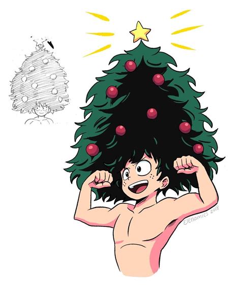 Deku Christmas Tree My Hero Academia My Hero Academia Anime