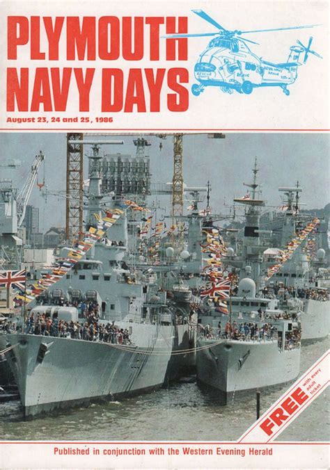 Plymouth Navy Days 1986 Vintage Programme Including Hms Frigates
