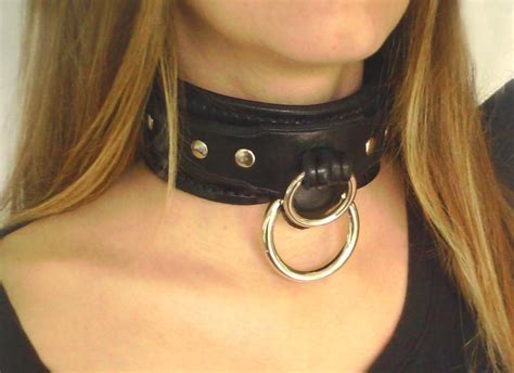 Leather Bdsm Collar Leather Slave Collar Bondage Collar For Etsy