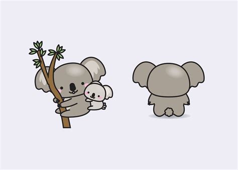 Kawaii panda selber malen wie zeichnet man einen panda slush einfach. Premium Vector Clipart - Kawaii Koala - Cute Koalas ...