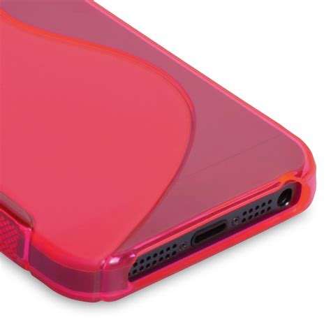 Iphone 5 5s S Line Gel Case Hot Pink Mobile Madho