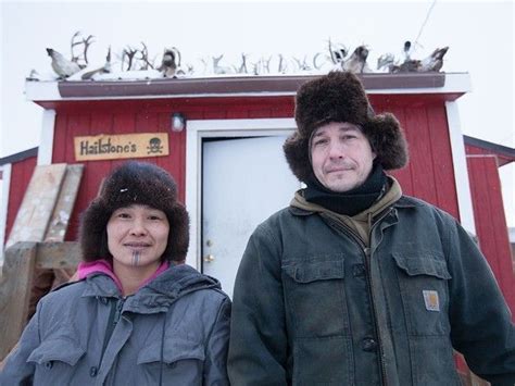 Chip And Agnes Hailstone Outside Their Home In Noorvik Alaska No