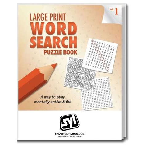 Large Print Word Search Puzzle Book Volume 1 Show Your Logo