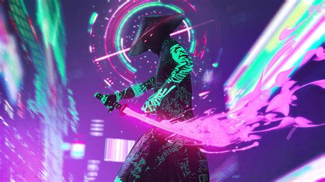 2560x1440 Neon Samurai Cyberpunk 1440p Resolution