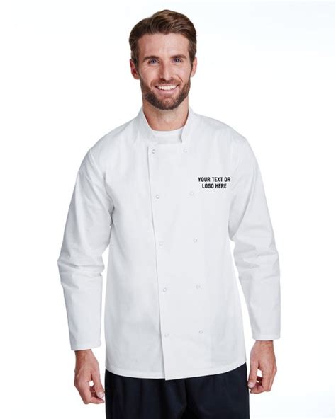 Custom Chefs Jacket Coat Chef Cook Your Text Logo Etsy