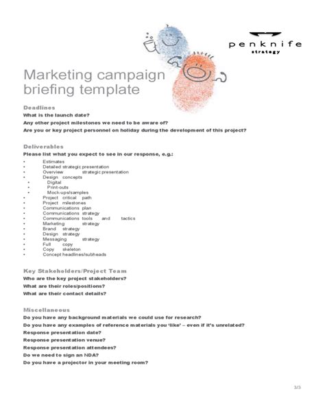 Sample Marketing Campaign Template Free Download