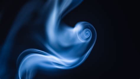 Blue Smoke Swirl Black Background Singularity Hub