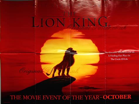 The Lion King Original Vintage Film Poster Original Poster Vintage
