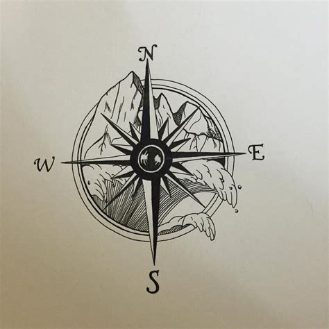 Pin On Tattoo Compass