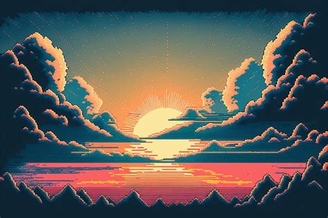 Arte De Fundo Pixel Art Foto Premium