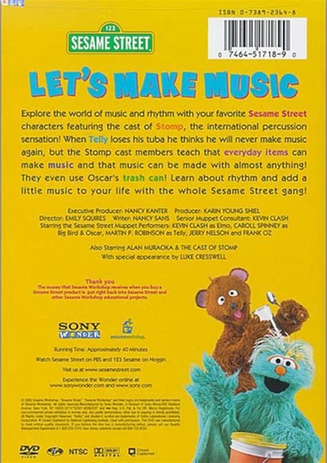 Sesame Street Lets Make Music Dvd 2000 Dvd Empire