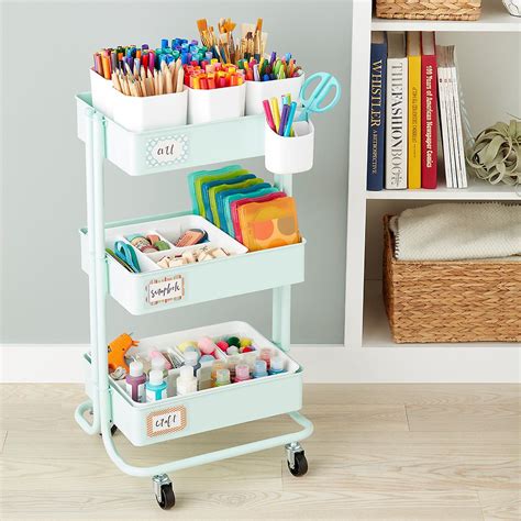 It is also a bathroom free standing storage cabinet. Arts & Crafts Storage Cart & Accessories | The Container Store