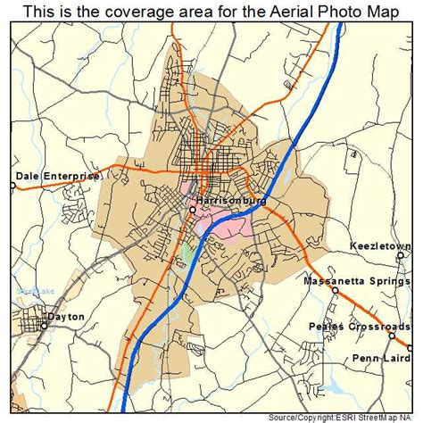 Aerial Photography Map Of Harrisonburg Va Virginia