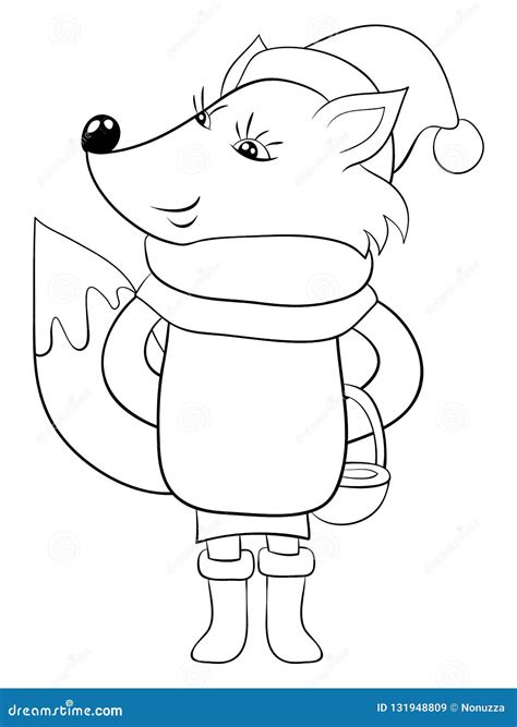 Fox Relaxing Coloring Page