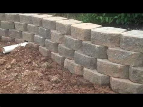Chris Orser Landscaping Retaining Wall W Drainage System Youtube