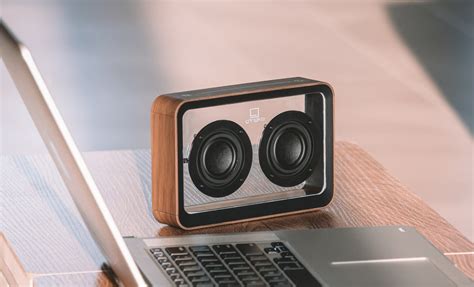 Mage See Through Bluetooth Speaker Walnut Paddington Store