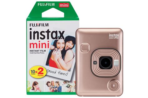 Fujifilm Instax Mini Liplay Hybrid Instant Camera 20 Shots Blush G