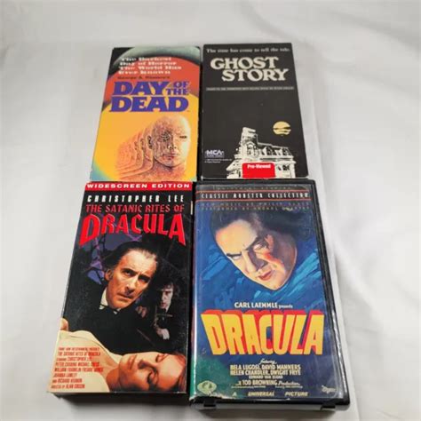 Lot Of 4 Scary Halloween Thriller Vhs Movies Ghost Story Dracula