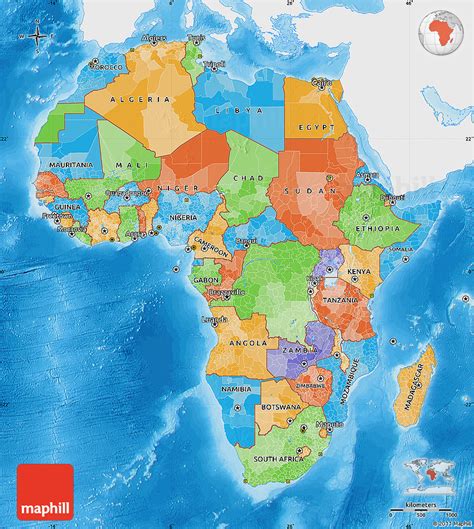 Political Map Of Africa Single Color Outside