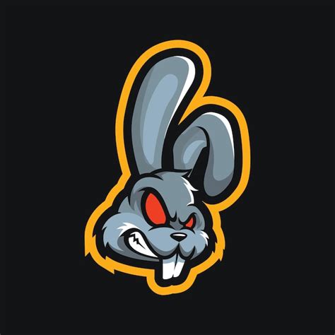 Premium Vector Bunny Head Mascot Logo Design