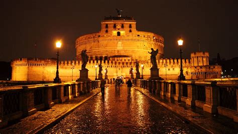 Castel Sant Angelo By Night And Snow The Mausoleum Of Ha Flickr