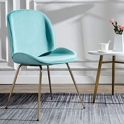 Great savings free delivery / collection on many items. Art-Leon Soft Velvet Dining Chair Beetle Shell Chair with ...