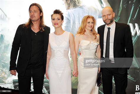 Actors Brad Pitt Daniella Kertesz Mireille Enos And Director Marc