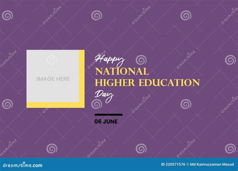 Happy National Higher Education Day Vector Poster Banner And Cover