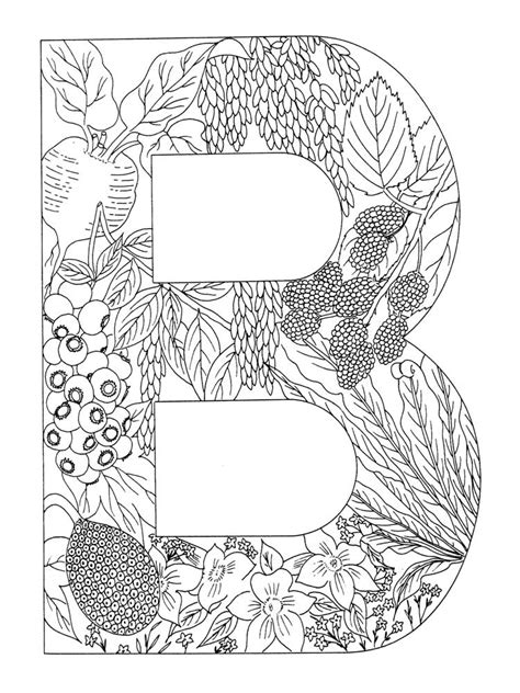 Letter B Printable Coloring