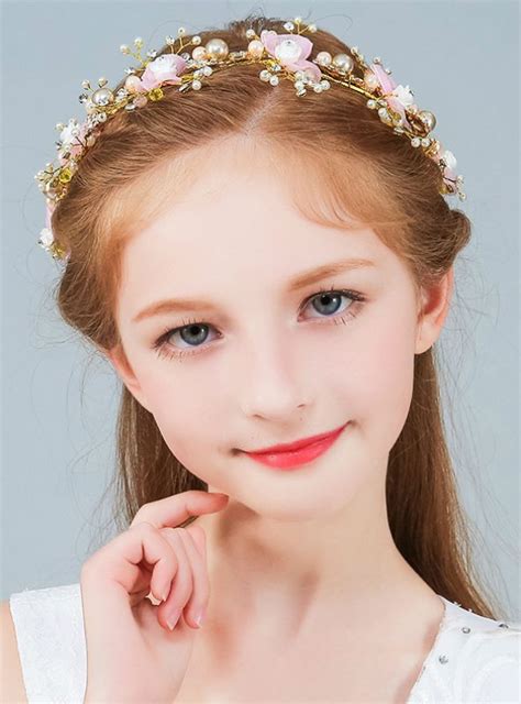 Flower Girl Hairpin Princess Pearl Corolla Headdress Flower Girl