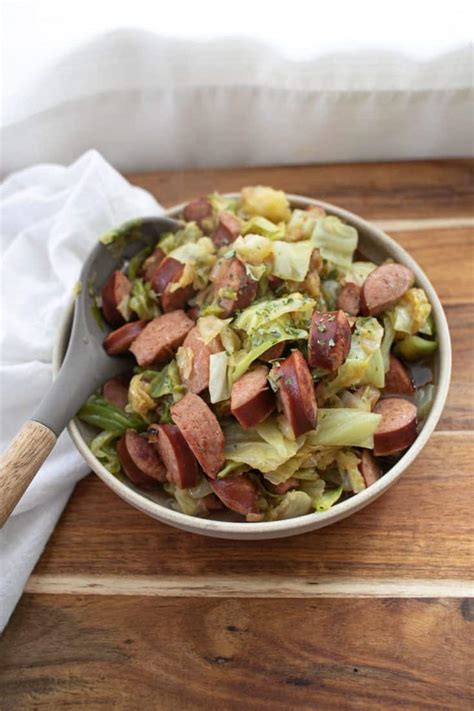 Cabbage and kielbasa is a skillet recipe made with cabbage, kielbasa, butter, ans onions. 30 Quick and Easy Low-Carb Recipes for Dinner | Primal ...