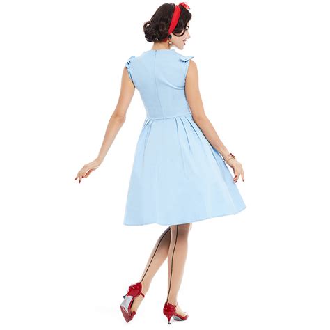 sisjuly women vintage dress summer elegant 1950s retro sleeveless dresses party style blue a
