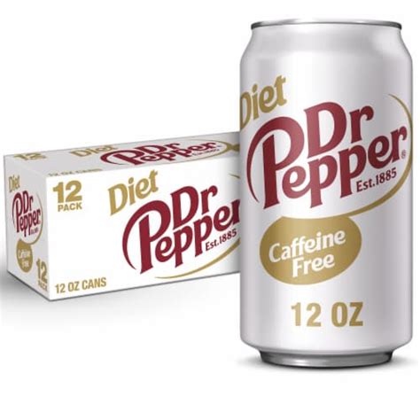 diet dr pepper caffiene free soda cans 12 oz 12 pack baker s