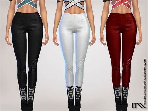 Stretch Cropped Leather Leggings Found In Tsr Category Sims 4 Female