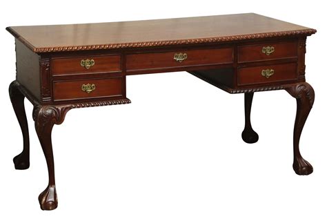 Moreover, in both the usa and england, victorian queen anne architecture has little do with the british queen anne who ruled during the 1700s. Mid Century Queen Anne Style Desk | Olde Good Things