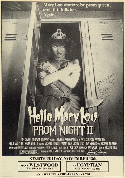 Hello Mary Lou Prom Night II In Theaters R HorrorHouse