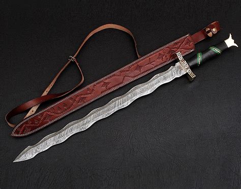 New Beautiful Custom Handmade Damascus Steel Art Fancy Swordart Sword