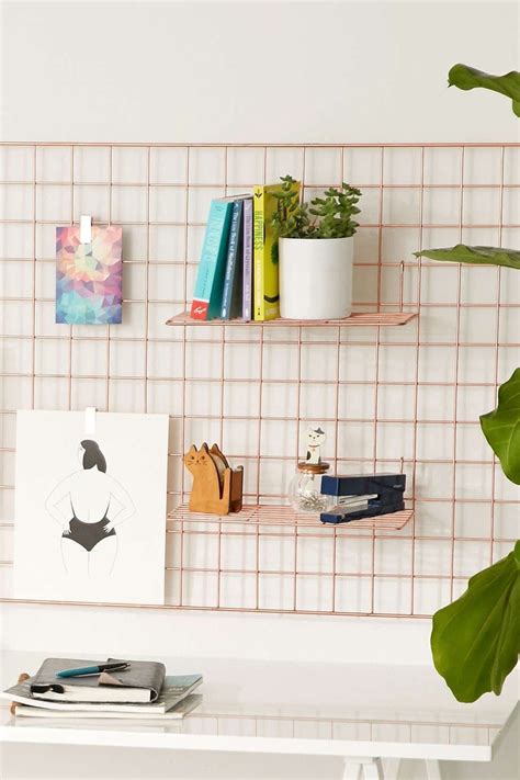 Wire Wall Grid Shelf By Urban Outfitters Cubicle Decor Decor Shelves