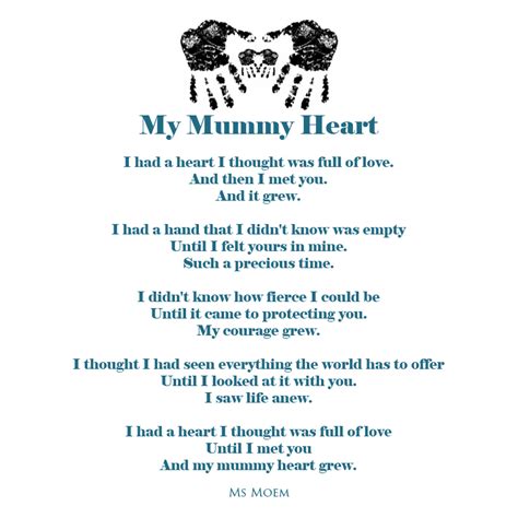My Mummy Heart A Poem Ms Moem Poems Life Etc